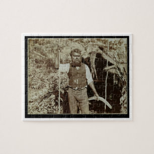 Quebra-cabeça Aborígene com um Bumerangue, c.1860s (foto do