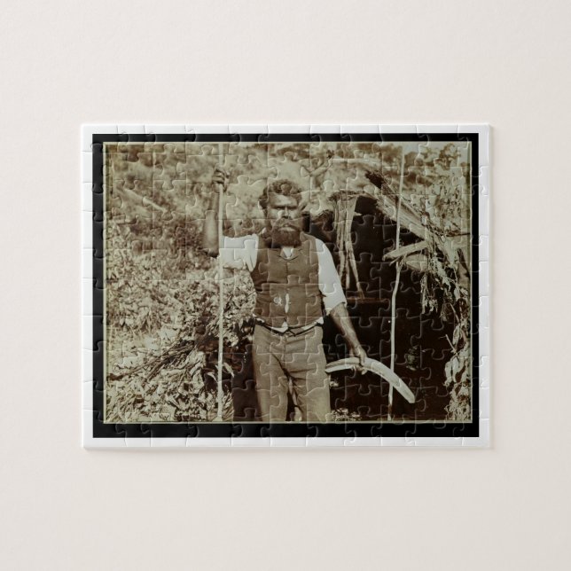 Quebra-cabeça Aborígene com um Bumerangue, c.1860s (foto do (Horizontal)