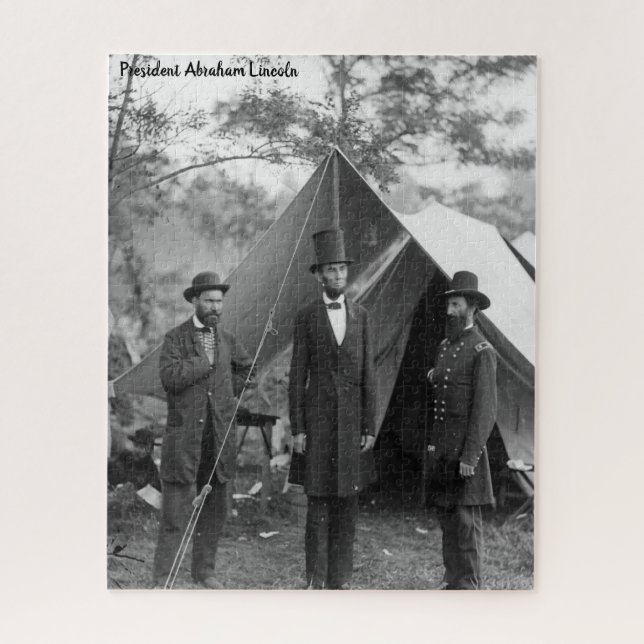 Quebra-cabeça Abraham Lincoln 16º Presidente da América. (Vertical)