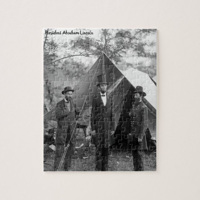 Quebra-cabeça Abraham Lincoln 16º Presidente da América. (Vertical)