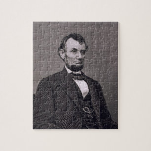 Quebra-cabeça Abraham Lincoln, gravado de uma fotografia vai