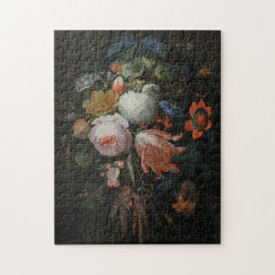 Quebra-cabeça Abraham Mignon - Um Buquê De Flores