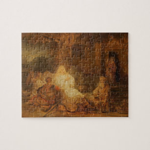Quebra-cabeça Abraham recebe os três anjos, 1646 (óleo no pa
