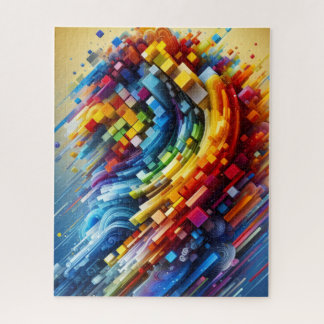 Quebra-cabeça Abstract Geometric Colors