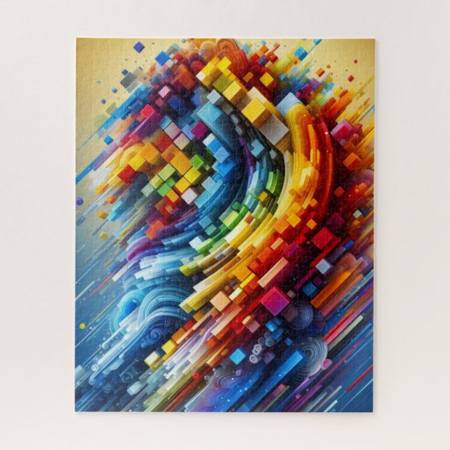 Quebra-cabeça Abstract Geometric Colors (Vertical)