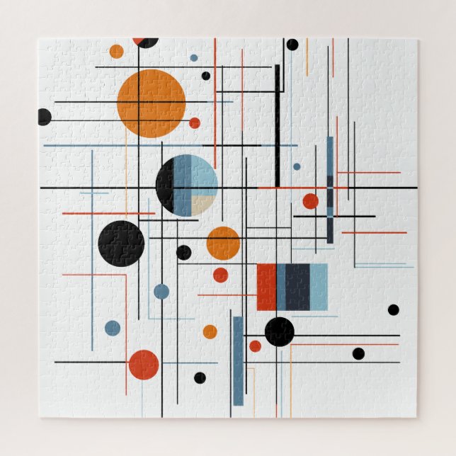 Quebra-cabeça Abstract Geometric Modern Minimalist Lines (Vertical)