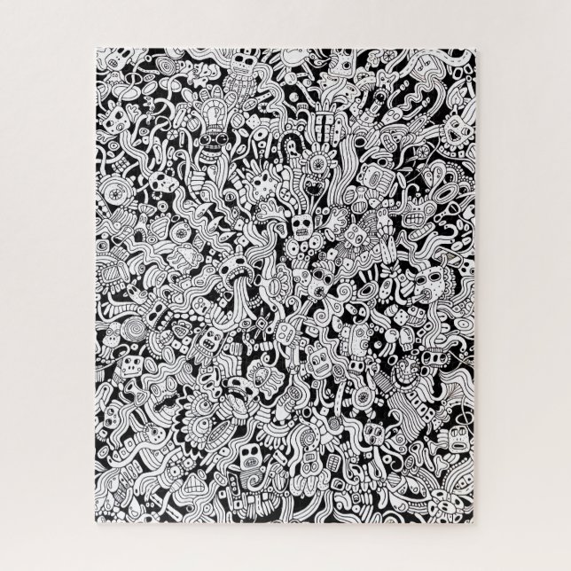 Quebra-cabeça Abstract Shapes and Faces Illustration Difficult  (Vertical)