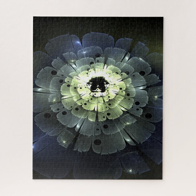 Quebra-cabeça Abstrato 3D Flor Fractal (Vertical)