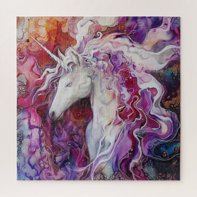 Quebra-cabeça Abstrato Art de um Unicórnio (Vertical)