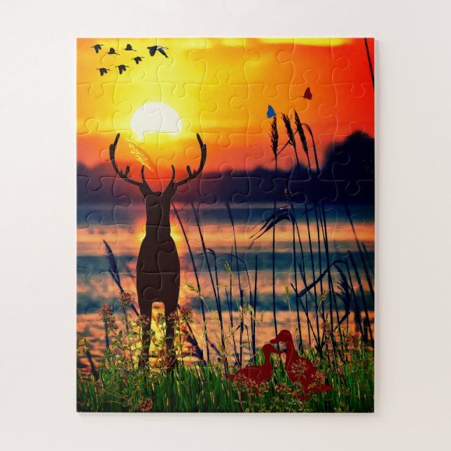 Quebra-cabeça Abstrato Art Nature 16"x 20", 56 Peça (Vertical)