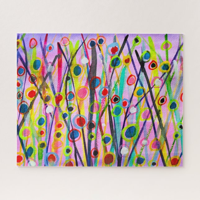 Quebra-cabeça abstrato art paisagem colorido (Horizontal)