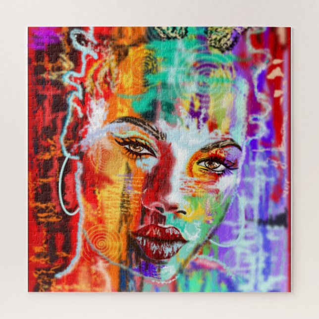 Quebra-cabeça Abstrato Bonito Lady Art - Bonita (Vertical)