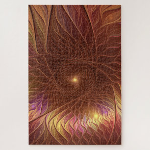Quebra-cabeça Abstrato Brilhando Arte Fractal de Arte Fractal
