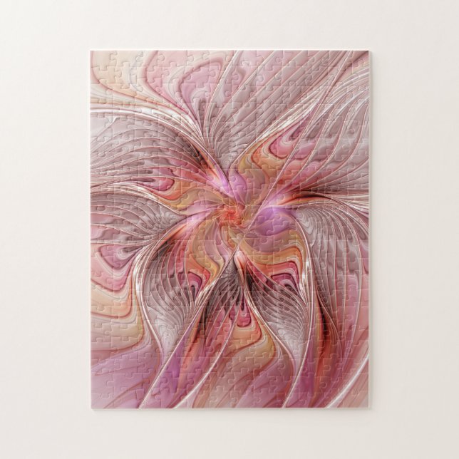 Quebra-cabeça Abstrato Butterfly Fantasy Fractal Arte Colorida (Vertical)