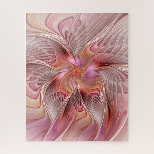 Quebra-cabeça Abstrato Butterfly Fantasy Fractal Arte Colorida (Vertical)