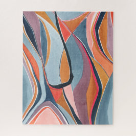 Quebra-cabeça Abstrato Colorida Watercolor Art Jigsee Quebra-cab