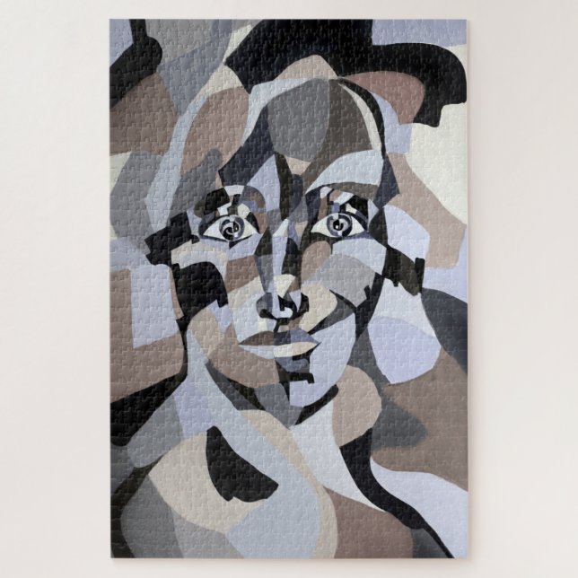 Quebra-cabeça Abstrato Cubismo Figurativo Geométrico Jigsera Que (Vertical)