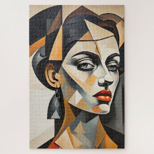 Quebra-cabeça Abstrato Cubismo Retrato Picasso Inspirou Mulher