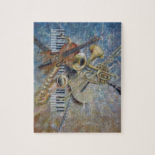 Quebra-cabeça abstrato da melodia
