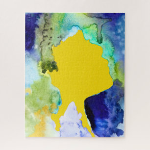 Quebra-cabeça Abstrato de aquarela da Silhoule art