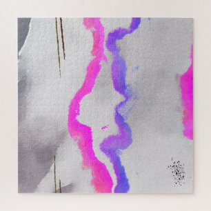 Quebra-cabeça Abstrato De Aquarelas Puras E Rosa