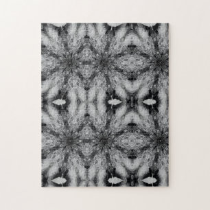 Quebra-cabeça Abstrato de arte geométrica preto e branco