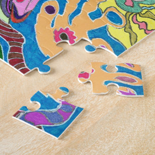 Quebra-cabeça abstrato de Arte "Shore Rosa"