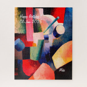 Quebra-cabeça Abstrato de Coloração Artística Moderna Personaliz