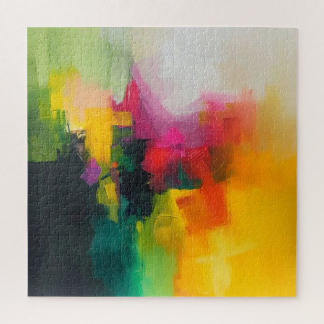 Quebra-cabeça Abstrato de cores brilhantes (Vertical)
