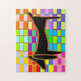 Quebra-cabeça Abstrato de Dachshund Preto