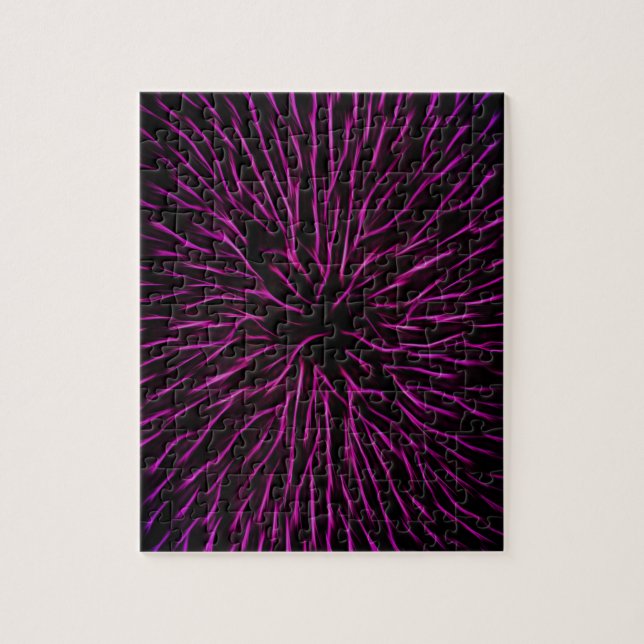 Quebra-cabeça Abstrato de Firecracker rosa-quente brilhante (Vertical)