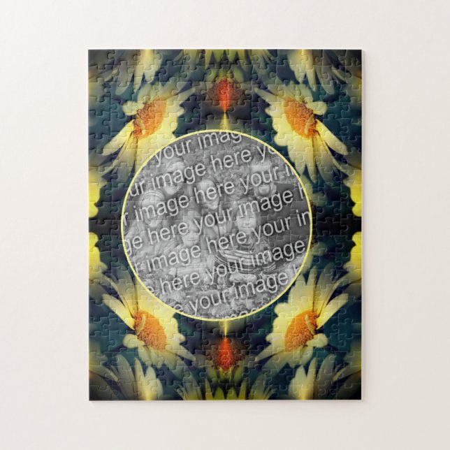 Quebra-cabeça Abstrato de Flor Amarelo Crie sua própria foto (Vertical)