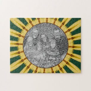 Quebra-cabeça Abstrato de Rays Amarelos Crie sua própria foto