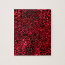 Quebra-cabeça Abstrato de vidro preto vermelho