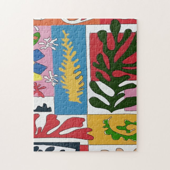 Quebra-cabeça Abstrato deixa, estilo impressionista (Vertical)