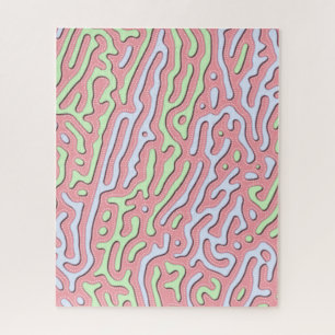 Quebra-cabeça Abstrato do Pastel Kawaii - Design do Gráfico Colo