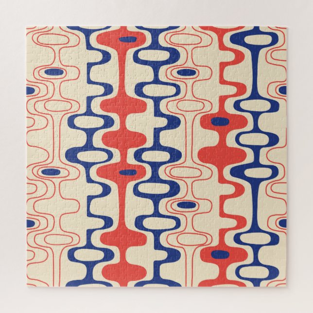 Quebra-cabeça abstrato do século médio: design sem costura moder (Vertical)