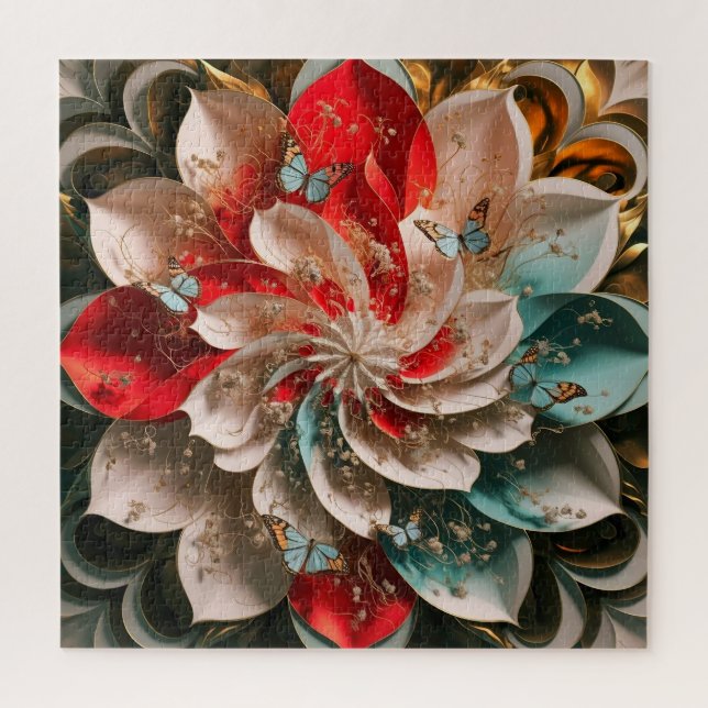 Quebra-cabeça Abstrato Elegância: Mulher Enigmática em matizes d (Vertical)