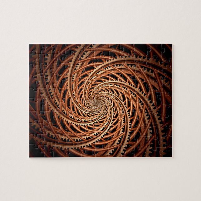 Quebra-cabeça Abstrato - Espiral - Montanha-russa mental (Horizontal)