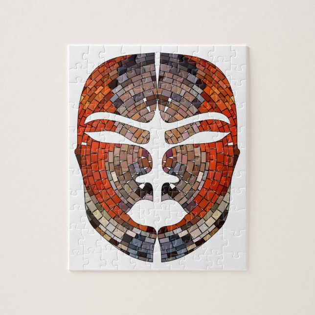 Quebra-cabeça Abstrato imitação da máscara africana (Vertical)