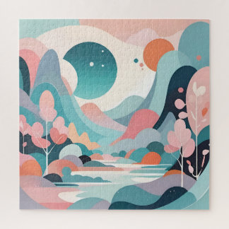 Quebra-cabeça Abstrato Landscape Art