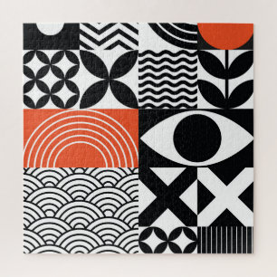 Quebra-cabeça Abstrato moderno: Canvas de Design artística.