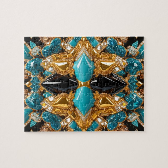 Quebra-cabeça abstrato moderno Cores das Bahamas (Horizontal)