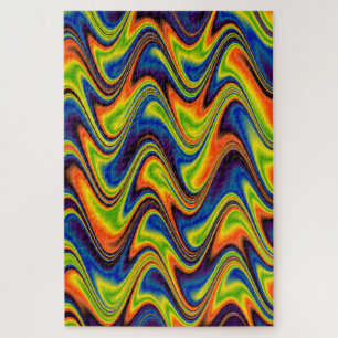 Quebra-cabeça Abstrato Multicolorido Ondulado