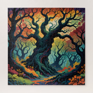 Quebra-cabeça Abstrato Mystical Trees