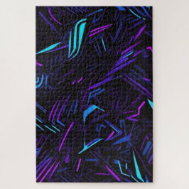 Quebra-cabeça Abstrato Neon Duro a ser resolvido