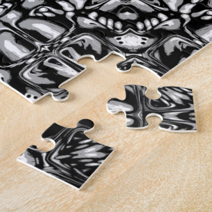 Quebra-cabeça Abstrato Preto E Branco