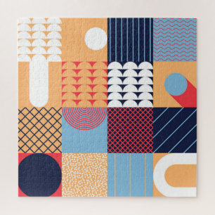 Quebra-cabeça Abstrato quadrado trabalho de arte: design geométr