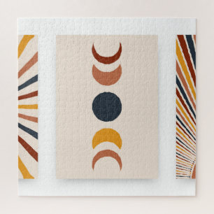 Quebra-cabeça Abstrato Sun Moon Boho Posters