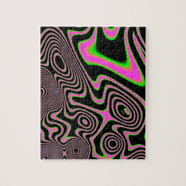 Quebra-cabeça Abstrato Trippy do algodão doce (Vertical)